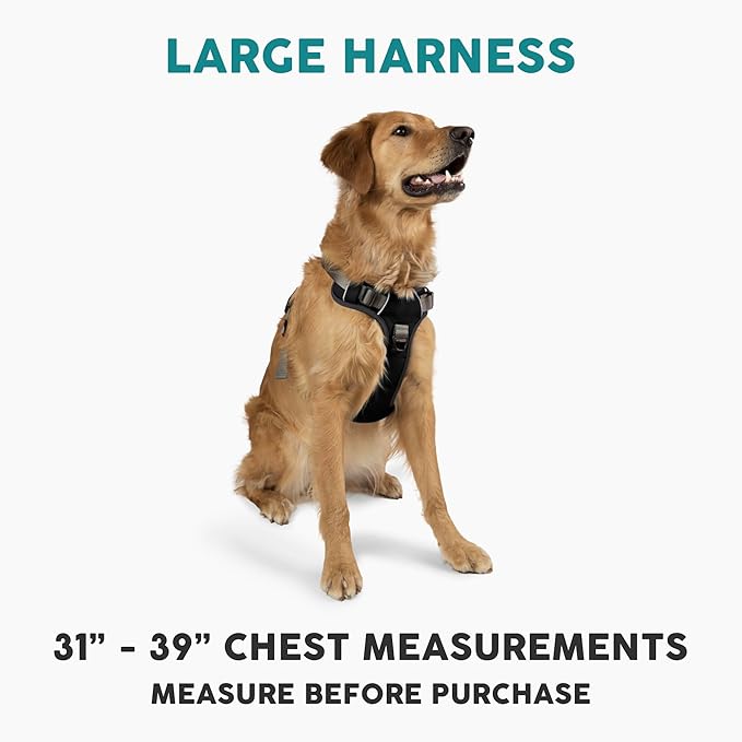 Embark Adventure Dog Harness, Reflective Trim No Pull Dog Harness for Large Dogs - Military Grade Nylon, Front Clip with Gel Lined Handle. Soft & Padded Puppy for Any Breed-PawvioPets