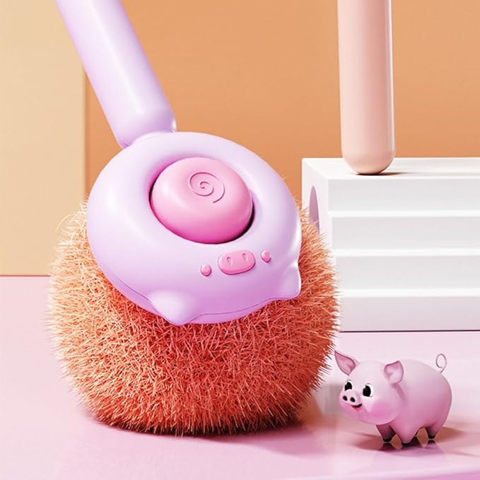 Cat Brush for Short or Long Haired Cats Dogs Rabbits, Cute Dog Brush with Release Button for Massage and Removes Loose Fur-PawvioPets