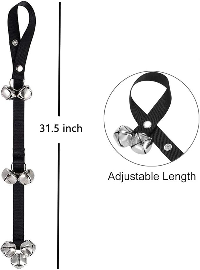 Dog Doorbells for Potty Training/Door Knob/Go Outside, Premium Quality Dog Bells, 7 Extra Large Loud 1.4 DoorBells, Adjustable Door Bell, Training Your Puppy The Easy Way-PawvioPets