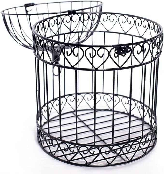 Anderson's Decorative Black Wire Birdcage Wedding Centerpiece, Table Décor, Hanging Decorations, Reusable-PawvioPets
