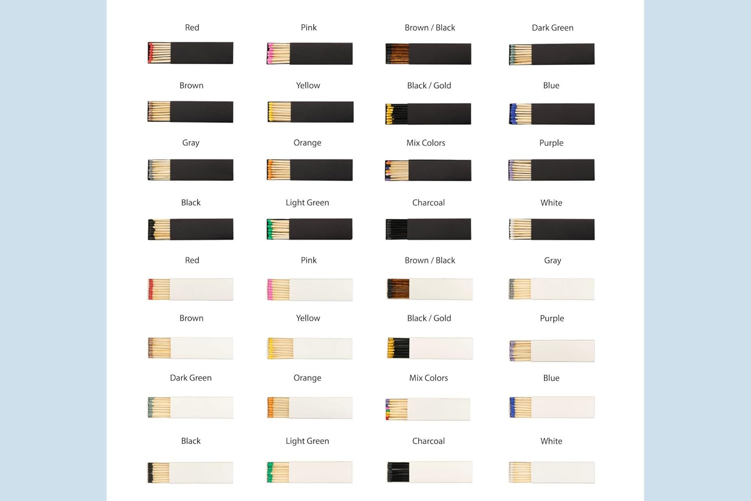 Custom Matchboxes - Set of 10 - Personalized - 2" Inch Long - Colorful Matchsticks - Weddings – Wedding Favor - Matchboxes, Custom Matchbox (2" Matchsticks, Wedding Design #3)