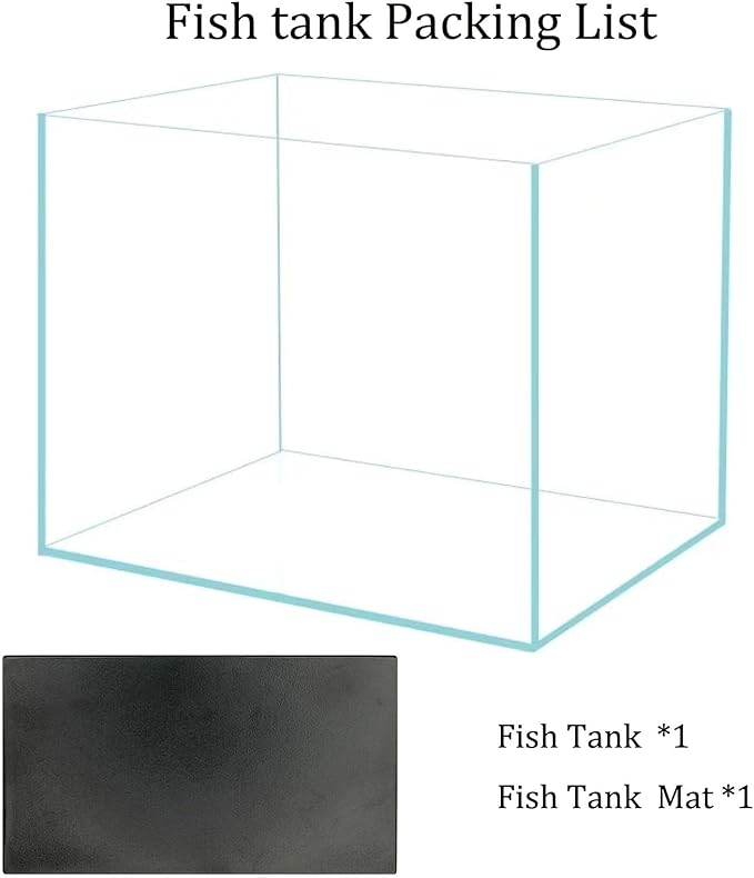 10 Gallon Glass Fish Tank, Easy to Maintain Small Aquarium for Betta/Goldfish/Snails/Shrimp and Aquatic Planting.-PawvioPets