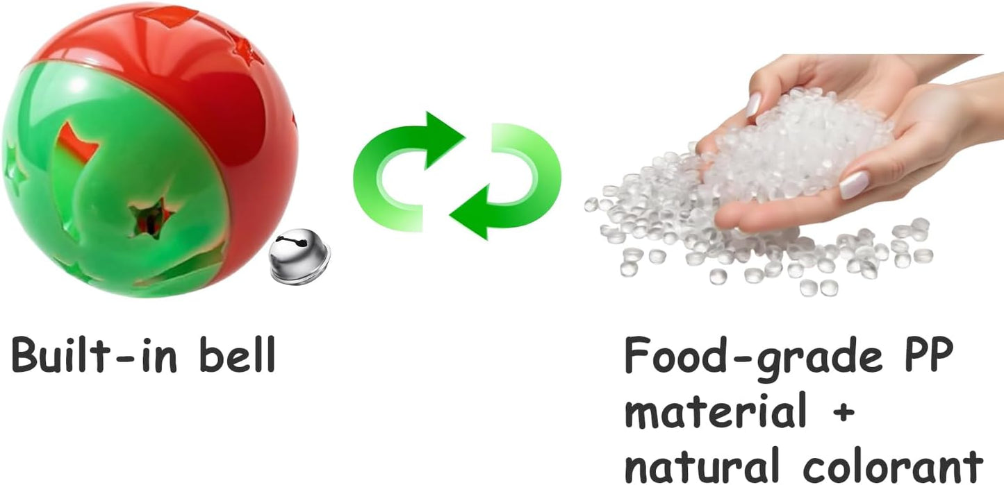 5-Pack Cat Toy Balls with Bells for Kittens and Indoor Cats, Snuggle Play (1.5'', Basic Cat Toy Set)-PawvioPets