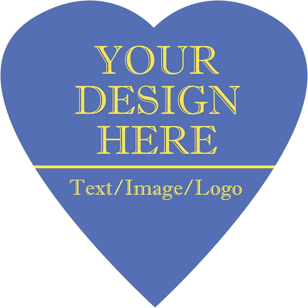Custom Stickers 70-1000 Personalized Labels for Birthday Party Wedding, Customized Stickers for Business Logo(Heart)