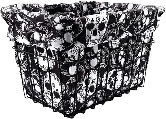 Cruiser Candy Bike Basket Liner Waterproof, Universal Fit for Most Bike Baskets, Stylish 2in1Tote, Bike Basket Cover, EBiKE Front Wire Or Wicker Bike Baskets Fits Up to 15x12x10-PawvioPets