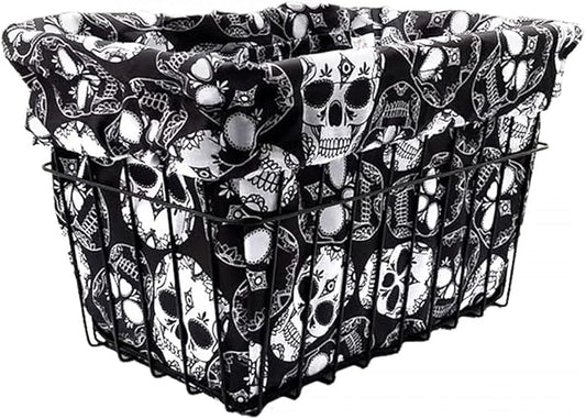 Cruiser Candy Bike Basket Liner Waterproof, Universal Fit for Most Bike Baskets, Stylish 2in1Tote, Bike Basket Cover, EBiKE Front Wire Or Wicker Bike Baskets Fits Up to 15x12x10-PawvioPets