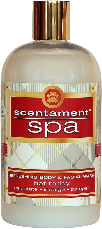 Best Shot Scentament Spa Seasonal Body and Facial Wash, Tearless Shampoo, Hypoallergenic Body Wash, Removes Tear Stains, Hot Toddy, 16 Oz.-PawvioPets