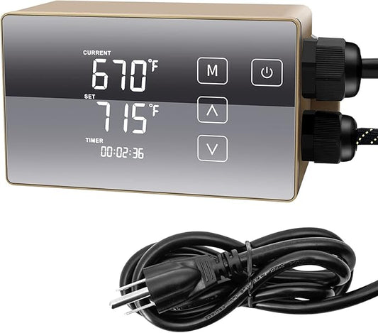 Digital LCD Temperature Controller, User-Friendly Operation, Gloden, 110V, HTHC04G-US-PID-PawvioPets