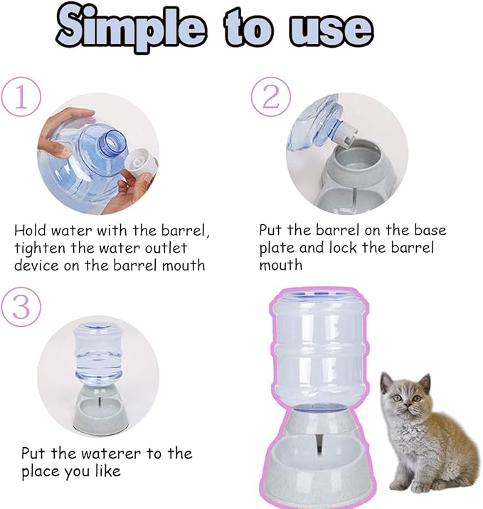 Dog Water Bowl Dispenser,3 Gallon/ 11L Pet Water Dispenser Station for Large Dogs and Cats,Gravity Automatic Feeder,Large Size Dog Drinking Fountain-PawvioPets