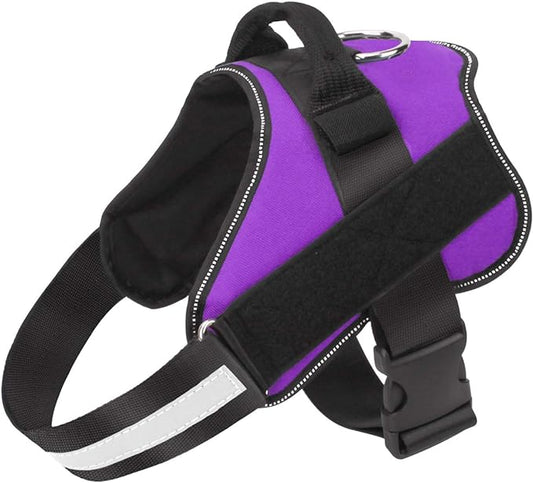 Bolux Dog Harness, No-Pull Reflective Dog Vest, Breathable Adjustable Pet Harness with Handle for Outdoor Walking - No More Pulling, Tugging or Choking (Purple, XS)-PawvioPets