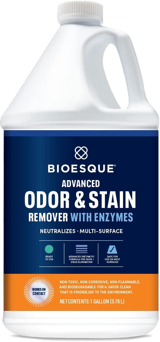 Bioesque Advanced Odor & Stain Remover with Enzymes, 1 Gallon (Pack of 1)-PawvioPets