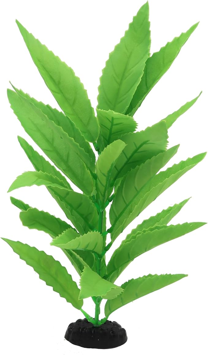 2-Pack 12 Inch Aquarium Silk Aquarium Plants, Artificial Plastic Plant for Small Tank, Goldfish, Fish Hides (Green A, 12 Inch)-PawvioPets