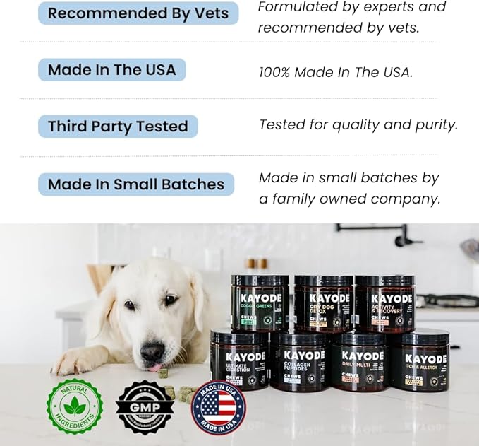 Collagen Puptides - Collagen for Dogs | Premium Dog Joint Supplement | 2X The Amount As Liquid Droppers | Great for Senior & Adult Dogs. Includes Omega 3.-PawvioPets