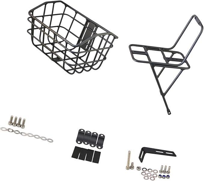 Basket Black Front Sturdy Construction Aluminum Alloy Large Capacity Accessories Cargo Container for Pet Transport-PawvioPets