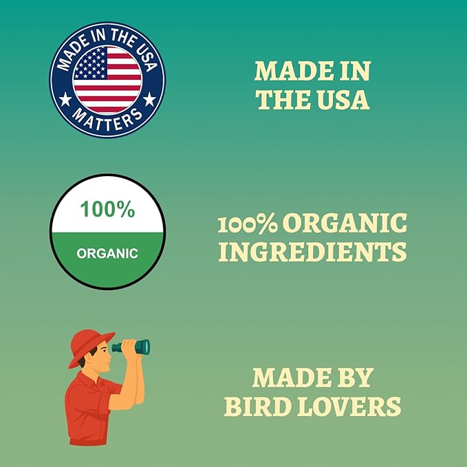 100% Organic Parakeet Food – Premium Bird Seed Mix with Oat Groats, Buckwheat, Amaranth, Super Veggies & Seeds – Reusable Tin + Stainless-Steel Scooper – Made in USA, Human Grade Ingredients (2lb)-PawvioPets