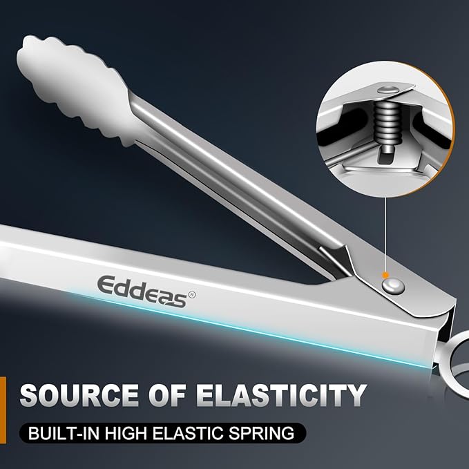 2PCS 12inch Kitchen Tongs - Heat Resistant 600 Degree Tongs for Cooking, Heavy Duty All Metal Food Tongs, Stainless Steel and Non-Slip handle, Salad, Grilling, Barbecue, Dishwasher safe-PawvioPets