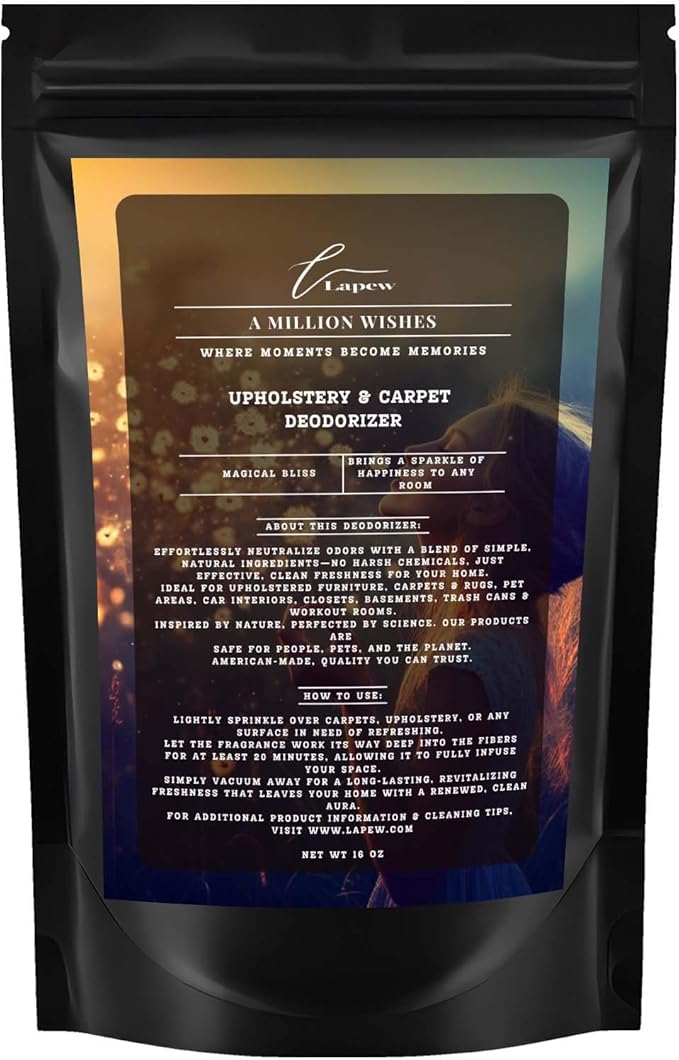 A Million Wishes Carpet Freshener Powder: Powerful Odor Eliminator for Home, Upholstery Deodorizer, Carpet Deodorizer, Pet Urine, Cat Litter Box - A Million Wishes Fragrance.-PawvioPets