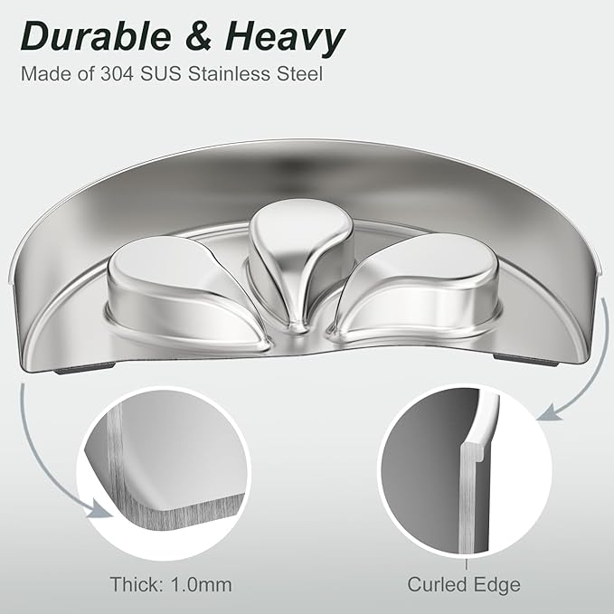 2Pcs Slow Feeder Dog Bowls 3Cups Large Capacity, 304 Stainless Steel Dog Bowl, Metal Food Bowl with Non-Slip Base, Food-Grade-PawvioPets