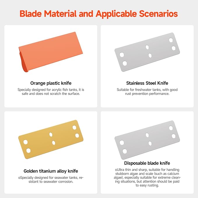 Elyron Dual Scraper Magnetic Aquarium Cleaner,Strong Magnetic Fish Tank Cleaner & Aquarium Algae Scraper for Glass/Acrylic Tanks (Small for ≤1/2" (12mm) Thick Glass)-PawvioPets