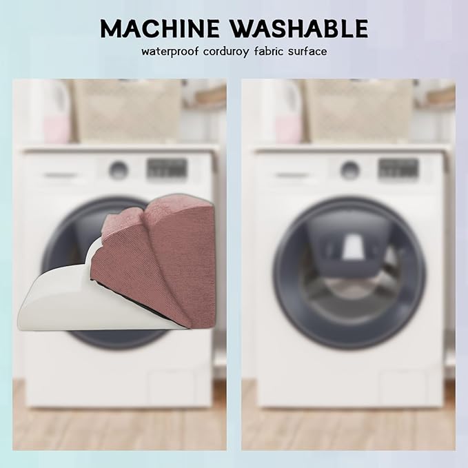 Dog Steps for Small Dogs, 3-Step Pet Ramp Stairs for High Beds and Sofa, Non-Slip Pet Stairs for Small Dogs and Cats, Removable and Easy to Clean Cover, Pink-PawvioPets