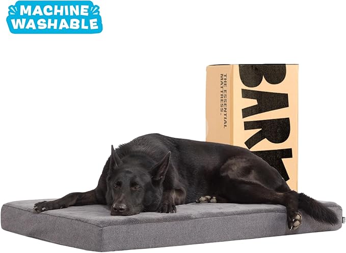 Barkbox Orthopedic Dog Bed with Memory Foam, Premium Comfort for Dogs and Puppies, Dog Bed for Joint Relief and Restful Sleep, Durable and Easy to Clean - Grey, XL-PawvioPets