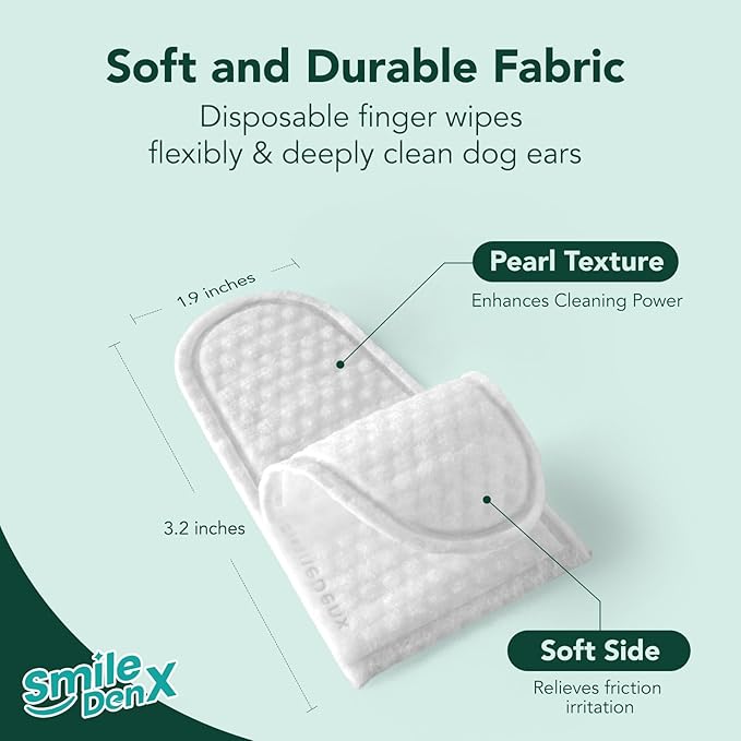 Dog Ear Cleaner Wipes - Dog Ear Infection Treatment Fast Relief from Ear Itching and Inflammation, Cat Ear Wipes Gently Remove Ear Wax Debris and Smelly-PawvioPets