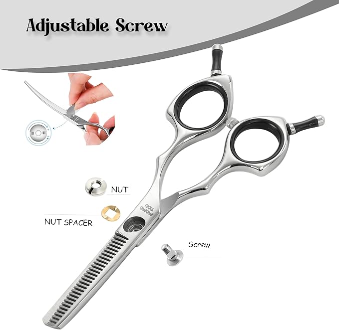 Dog Grooming Scissors 5 inch Small Thinning Scissors Super Light Professional 440C Stainless Steel Pet Shears for Trimming Face and Paws Nose Ear Easy Use.-PawvioPets