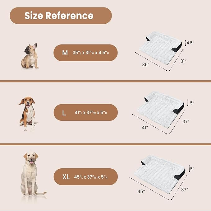 Calming Large Dog Bed for Couch – 41"x37" Washable Non-Slip Plush Sofa Protector for Dogs, Removable Cover, Soft Furniture Mat in Grey-PawvioPets