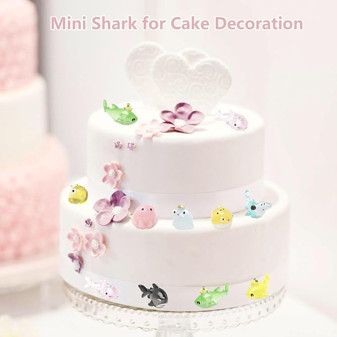 36 Types Ocean Mini Resin Animals, Plastic Tiny Animals for Hidding, Miniature Animals Figures for Seaside Crafts, Dollhouse, Terrariums, Shadowboxes, Birthday Cake Decor-PawvioPets