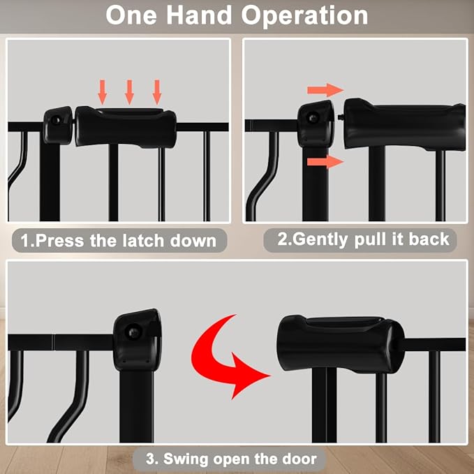 Fairy Baby Safety Gate 4.72 inch Extension for Walk Through Baby Gate Auto Close Child Safety Gates Extension Black-PawvioPets