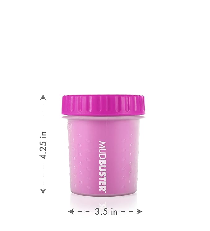 Dexas MudBuster Portable Dog Paw Cleaner, Small, Fuchsia - Premium Quality Pet Accessory-PawvioPets
