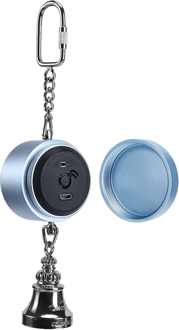 Colorday Bird Toys Parrot Talking Coach & Interactive Voice Bell for Parakeet, African Grey, Amazon Parrots, Quaker, Cockatiel, Conure (Blue)-PawvioPets