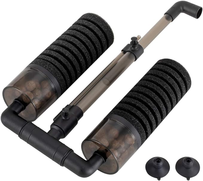 hygger Aquarium Double Sponge Filter, Comes with 2 Spare Sponges (S)-PawvioPets