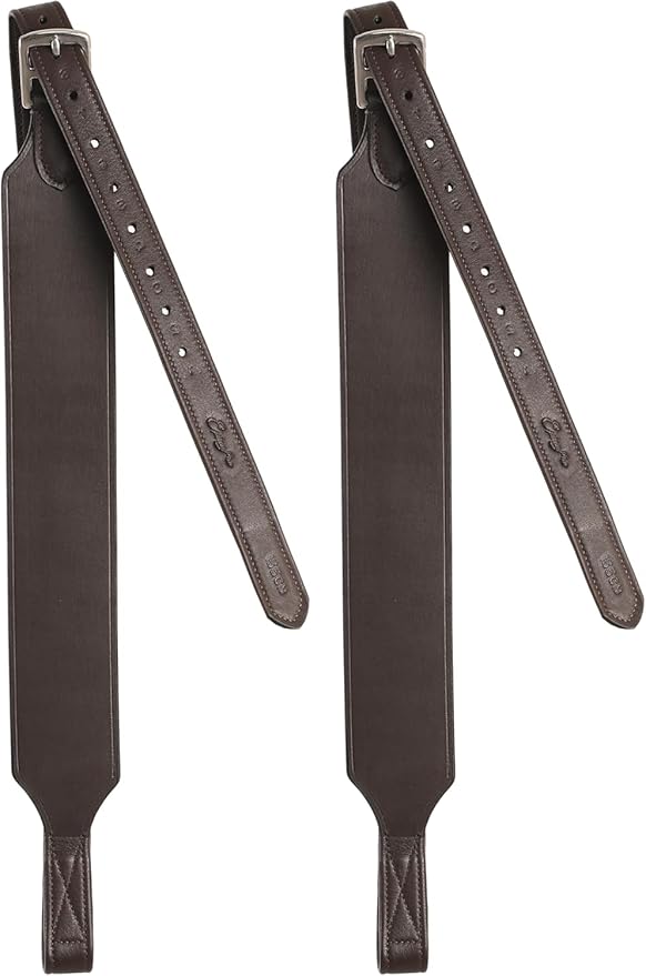 Exion Wide Stability Stirrup Leathers for English Saddles | Premium Cowhide Leather | Enhanced Leg Stability & Comfort | Sizes: 48" to 62"-PawvioPets