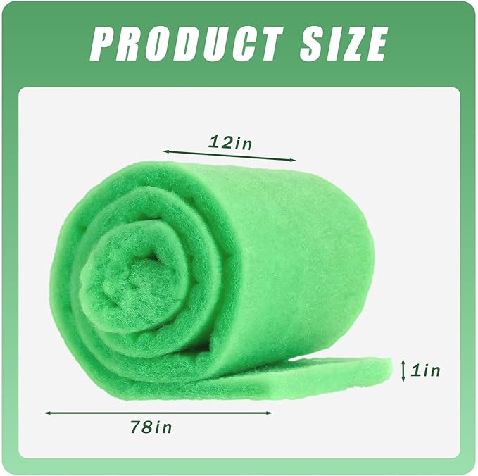 2PC Aquarium Filter Media Floss - 12"x78" (13ft per Roll) Total 12ft - 1" Thick Premium Polyester Filter Pad for Fish Tank - Mechanical Filtration, Crystal Clear Water, Fits Most Filters-PawvioPets
