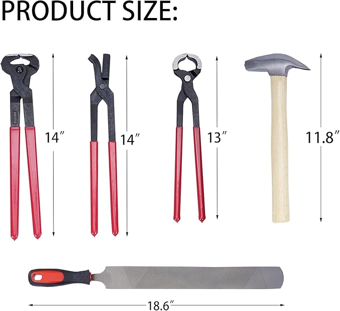 1112 Temp 11pcs Farrier Tools Farrier kit Horse shoeing Tools Farrier Supplies Farrier Tools for Horses Cattle Sheep and Donkeys-PawvioPets
