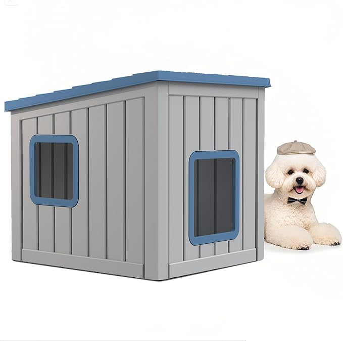 DRATO Dog House Indoor and Outdoor with Weatherproof Roof Removable Floors for Small to Middle Sized Dogs Easy to Assemble-PawvioPets