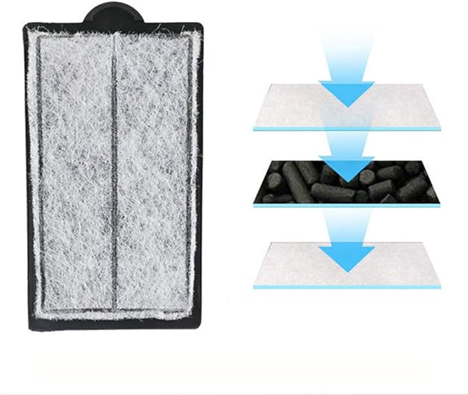 4pcs Aquarium Waterfall Reptiles Turtle Filter Cartridges Replacement Waterfall Filter only Ultra-Activated Carbon with Whisper Technology (4pcs Filter Cartridges)-PawvioPets