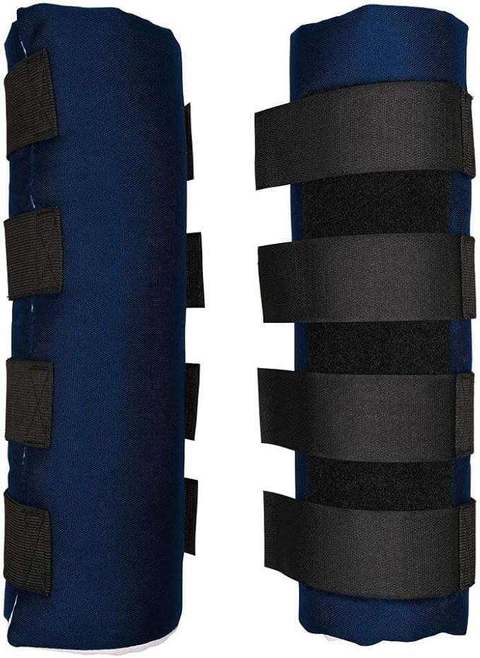 Dura-Tech Quick Wrap No Bow Leg Wraps for Horses | Size 14" | Color Navy | Exceptional Leg Coverage | Versatile Use | Secure and Easy Application | Sold in Pairs-PawvioPets