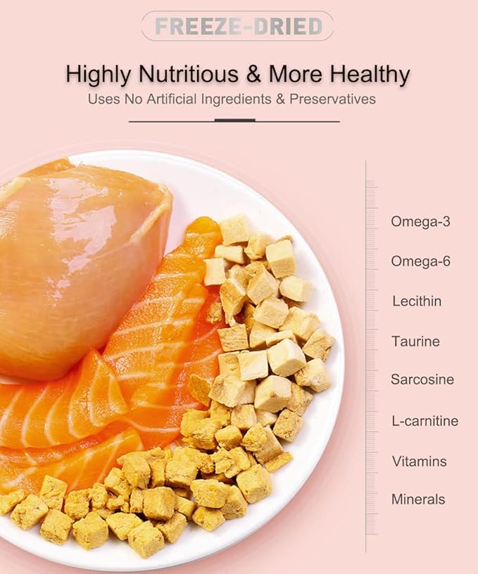 Freeze Dried Chicken Cat & Dog Treats –15OZ Chicken Meat - High Protein, Bite-Sized, Training Treats Snacks-PawvioPets