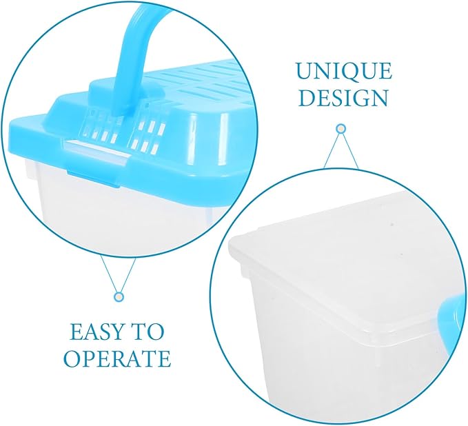 FRCOLOR Plastic Turtle Fish Tank Pet Fish Tank Small Aquarium Plastic Goldfish Aquarium Habitat Acrylic Reptile cage reptisoil terrariums Handheld Feeding Box Household-PawvioPets