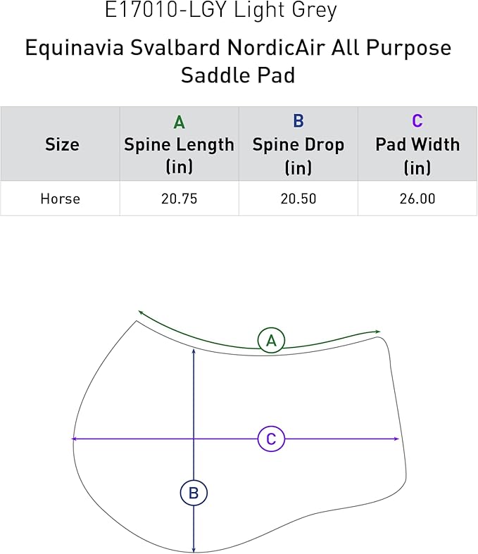 Equinavia Svalbard NordicAir™ Tech All Purpose Saddle Pad | Breathable Micromesh | Contoured Shape-PawvioPets