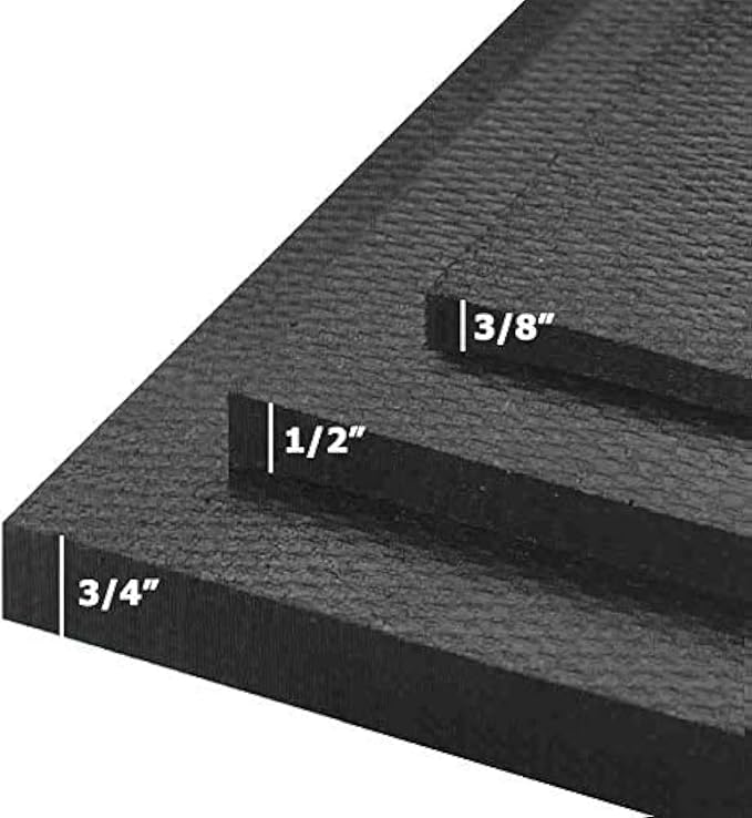 American Floor Mats - Heavy Duty Stall Tiles - Stable/Horse Tiles - Thick, Durable Rubber Flooring Solid Black 1 Border Tile 3/8" Thick-PawvioPets