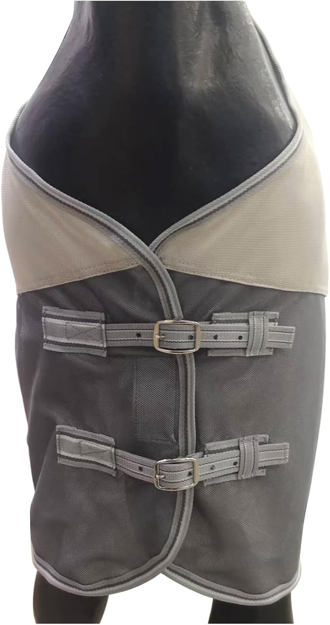 BARN & STABLE Breathable and UV Protective Horse Fly Sheets Tear-Resistant Mesh Fly Sheets for Horse Comfy Equine Summer Sheets with Removable Web Leg Straps-PawvioPets