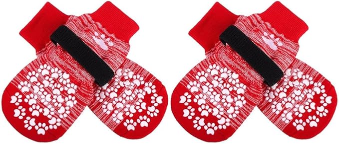 EXPAWLORER Anti Slip Dog Socks to Prevent Licking Paws, Dog Shoes for Hot Pavement, Dog Booties for Small Medium Large Senior Dogs, Traction Control Boots & Paw Protectors for Hardwood Floors-PawvioPets