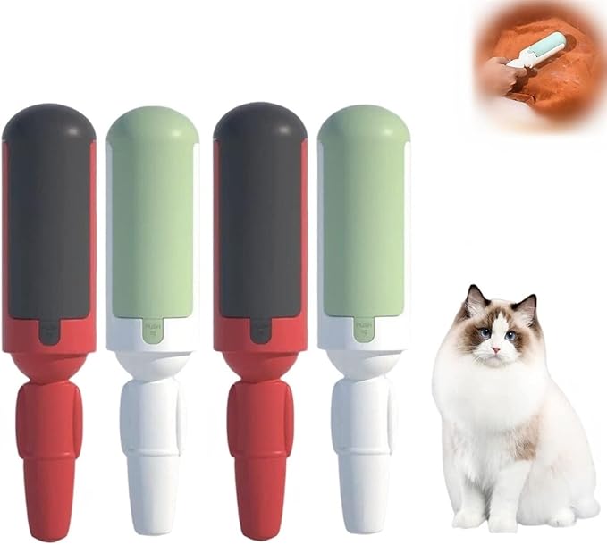 2023 New Pet Hair Remover Roller, Pet Hair Remover, Reusable Pet Hair Remover, Washable Dog/Cat Hair Remover, Fur Remover, Pet Hair Remover for Couch, Best Pet Hair Remover for Furniture (D-4PCS)-PawvioPets