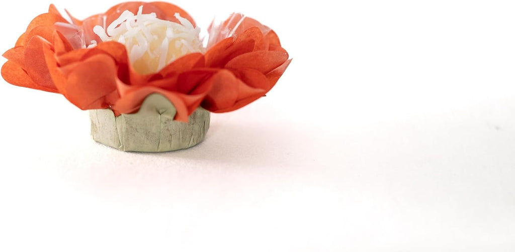 Handmade Paper Truffle Cups | Truffle Liners | Truffle Wrappers | Fominhas | Candy cups for chocolate | Forminhas de Brigadeiro | Candy liners - Pack of 20 - (Paper, Orange)
