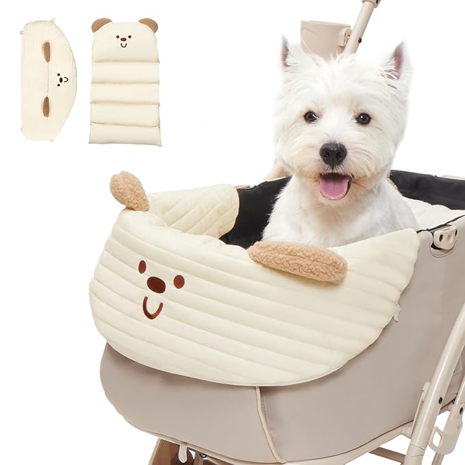 Dog Stroller Cushion & Mat, Pet Stroller Cushion for Dogs & Cats, Ideal Pet Accessories for Comfortable Rides-PawvioPets