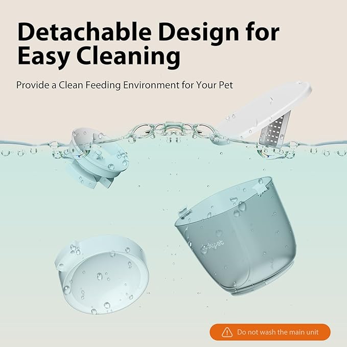 5L Automatic Cat Feeder, Timed Cat Food Dispenser, Automatic Pet Feeders Up to 6 Meal 1-20 Portion, Dual Power Supply Cats Feeder, Pet Dry Food Dispenser for Cats and Small Dogs-PawvioPets