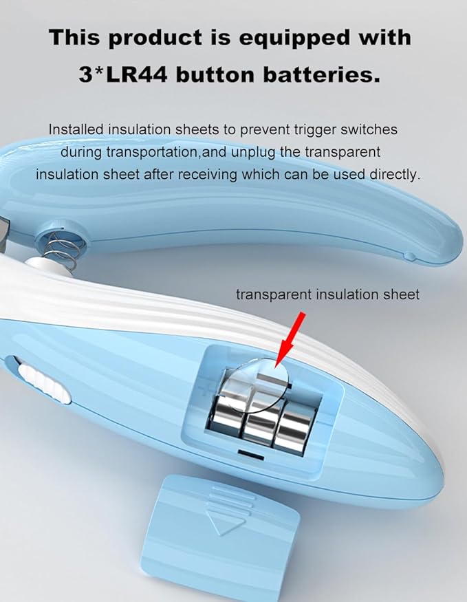 Cat Dog Pet Nail Clippers with Light, Llluminates Cat Dog Nails Or Bloodline, Safety Pet Nail Clipper for Dogs, Cats, Rabbits, Sharp, No Nail Splitting(Blue)-PawvioPets